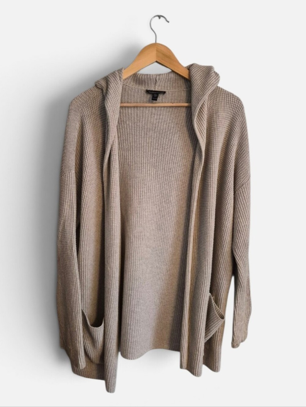 Eileen Fisher 100% organic cotton hooded cardiganswrater Oversized Knits Womens